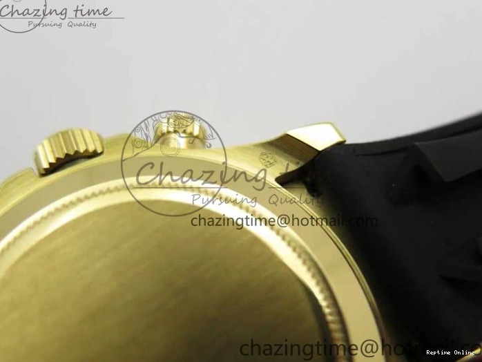 0501 Sporty Daytona 116518 KKF 1:1 Best Edition 904L Steel YG Black Dial on Rubber Strap A 2455